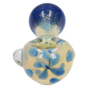 Gold and Frit Spoon Pipe - 4 in