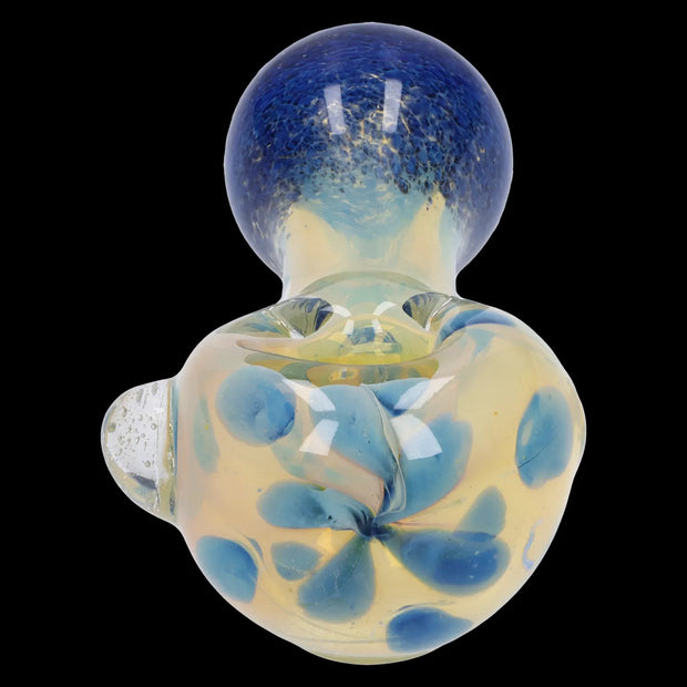 Gold and Frit Spoon Pipe - 4 in