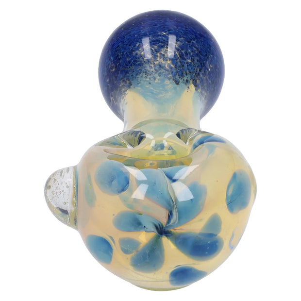 Gold and Frit Spoon Pipe - 4 in