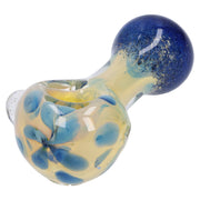 Gold and Frit Spoon Pipe - 4 in