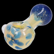 Gold and Frit Spoon Pipe - 4 in