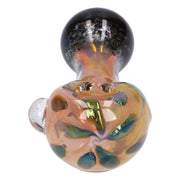 Gold and Frit Spoon Pipe - 4 in