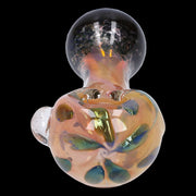 Gold and Frit Spoon Pipe - 4 in