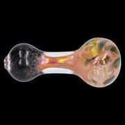 Gold and Frit Spoon Pipe - 4 in