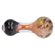 Gold and Frit Spoon Pipe - 4 in