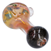 Gold and Frit Spoon Pipe - 4 in