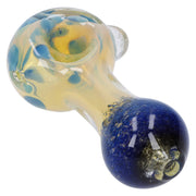 Gold and Frit Spoon Pipe - 4 in