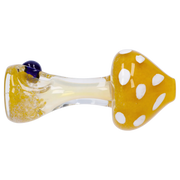 Mushroom Frit Spoon Pipe - 4.5 in