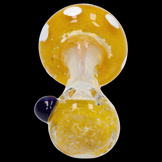 Mushroom Frit Spoon Pipe - 4.5 in