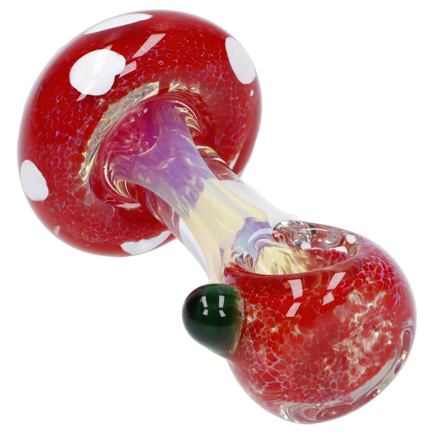 Mushroom Frit Spoon Pipe - 4.5 in