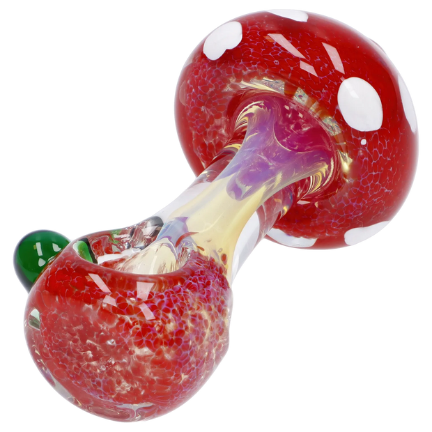Mushroom Frit Spoon Pipe - 4.5 in