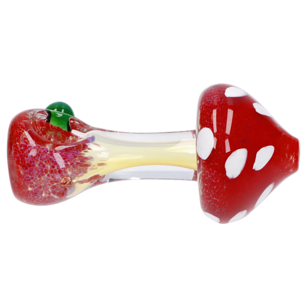 Mushroom Frit Spoon Pipe - 4.5 in