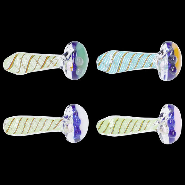Swirling Double Blown Spoon Pipe - 45 in