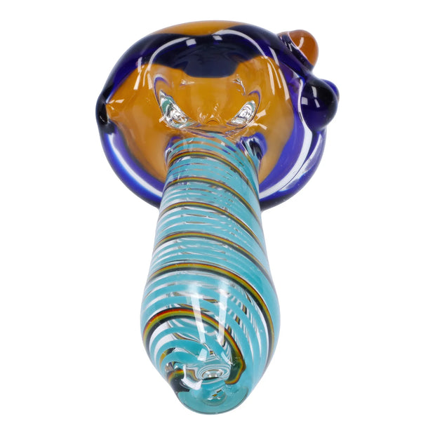 Swirling Double Blown Spoon Pipe - 45 in