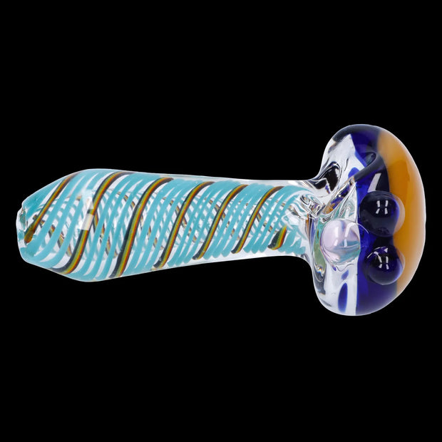 Swirling Double Blown Spoon Pipe - 45 in