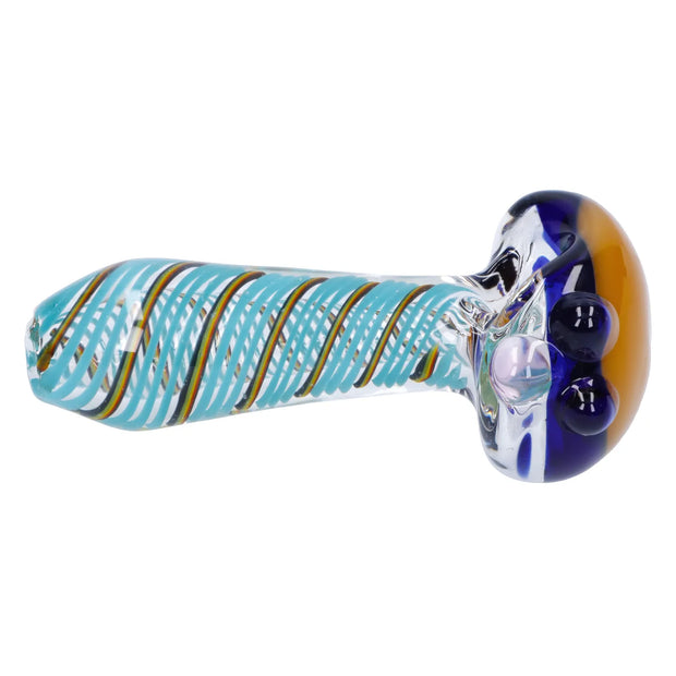 Swirling Double Blown Spoon Pipe - 45 in