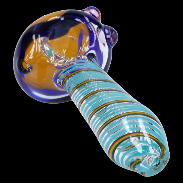 Swirling Double Blown Spoon Pipe - 45 in