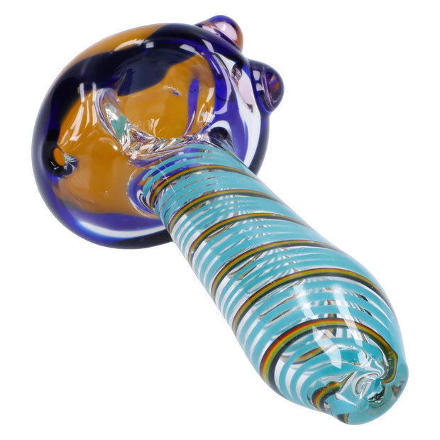 Swirling Double Blown Spoon Pipe - 45 in