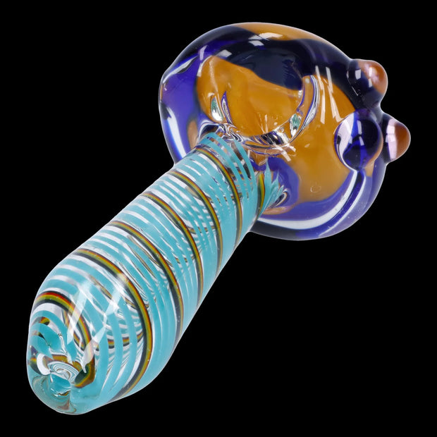 Swirling Double Blown Spoon Pipe - 45 in