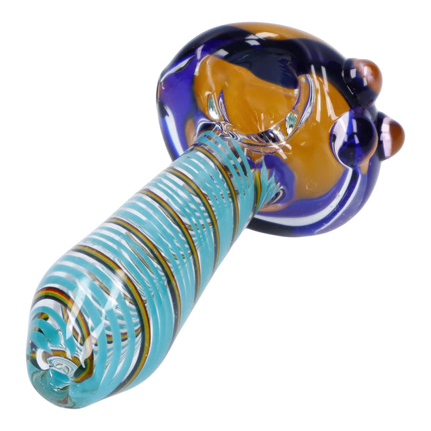 Swirling Double Blown Spoon Pipe - 45 in