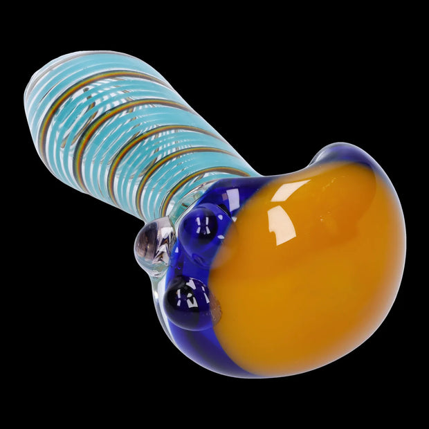 Swirling Double Blown Spoon Pipe - 45 in