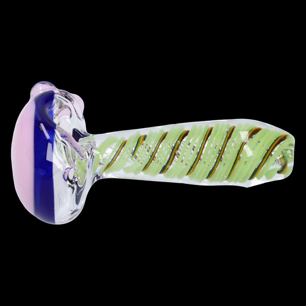 Swirling Double Blown Spoon Pipe - 45 in