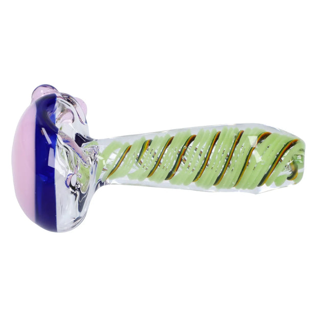 Swirling Double Blown Spoon Pipe - 45 in