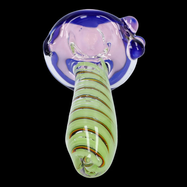 Swirling Double Blown Spoon Pipe - 45 in