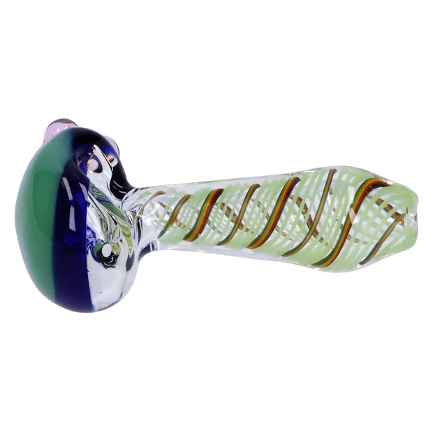 Swirling Double Blown Spoon Pipe - 45 in