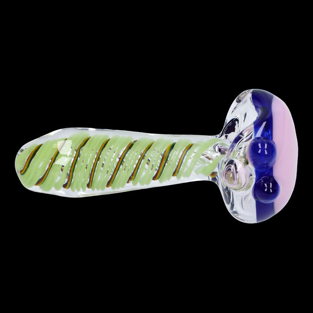 Swirling Double Blown Spoon Pipe - 45 in