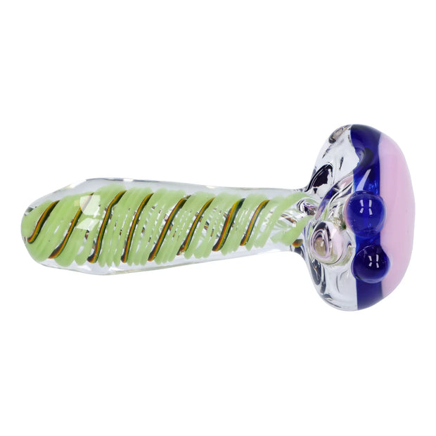 Swirling Double Blown Spoon Pipe - 45 in