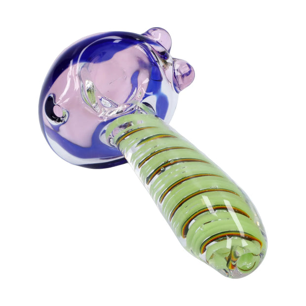 Swirling Double Blown Spoon Pipe - 45 in