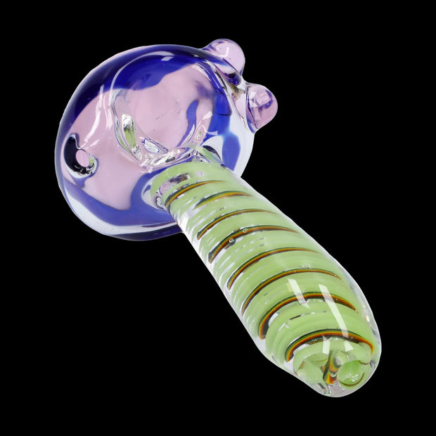 Swirling Double Blown Spoon Pipe - 45 in
