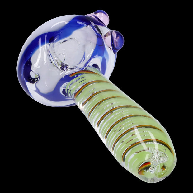 Swirling Double Blown Spoon Pipe - 45 in