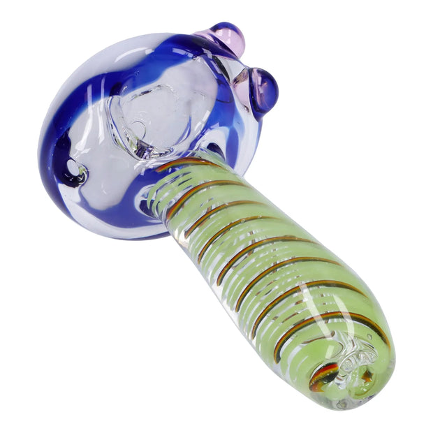Swirling Double Blown Spoon Pipe - 45 in