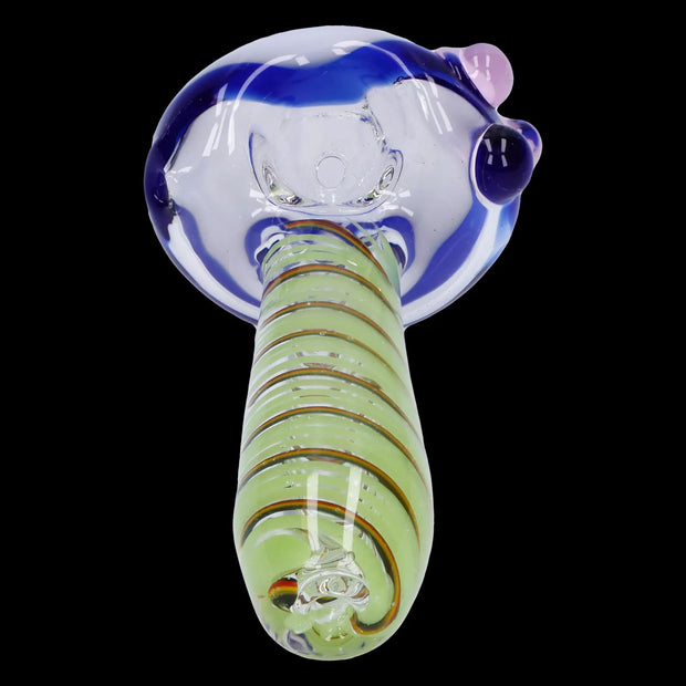 Swirling Double Blown Spoon Pipe - 45 in