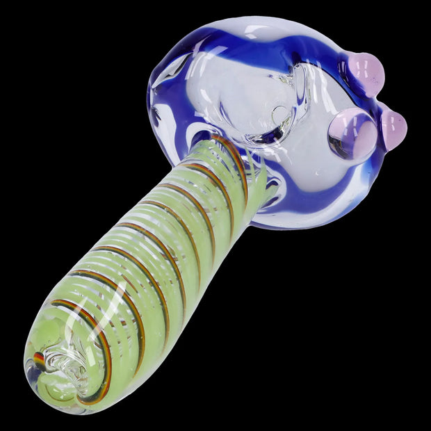 Swirling Double Blown Spoon Pipe - 45 in