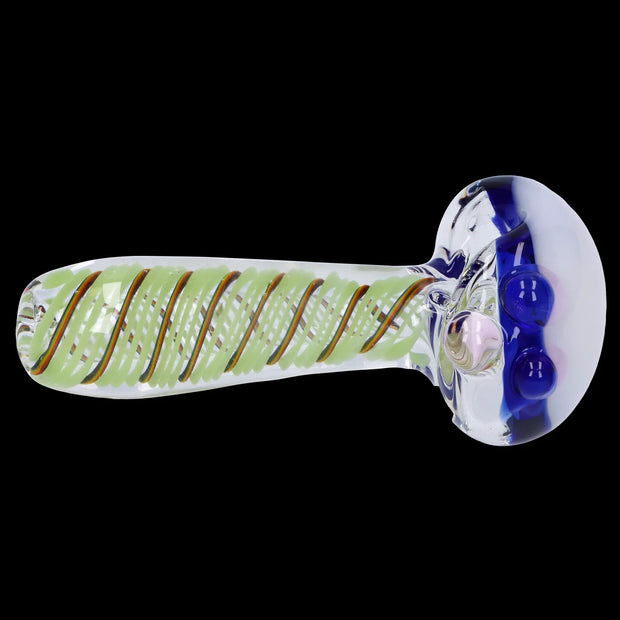 Swirling Double Blown Spoon Pipe - 45 in