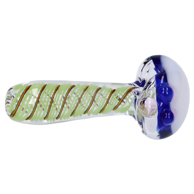 Swirling Double Blown Spoon Pipe - 45 in