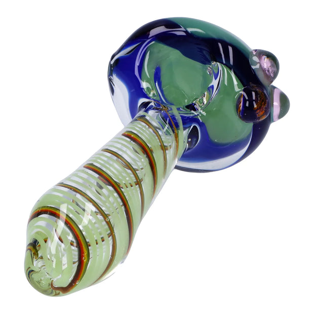 Swirling Double Blown Spoon Pipe - 45 in