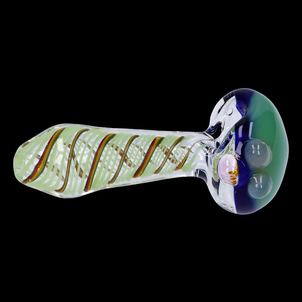 Swirling Double Blown Spoon Pipe - 45 in