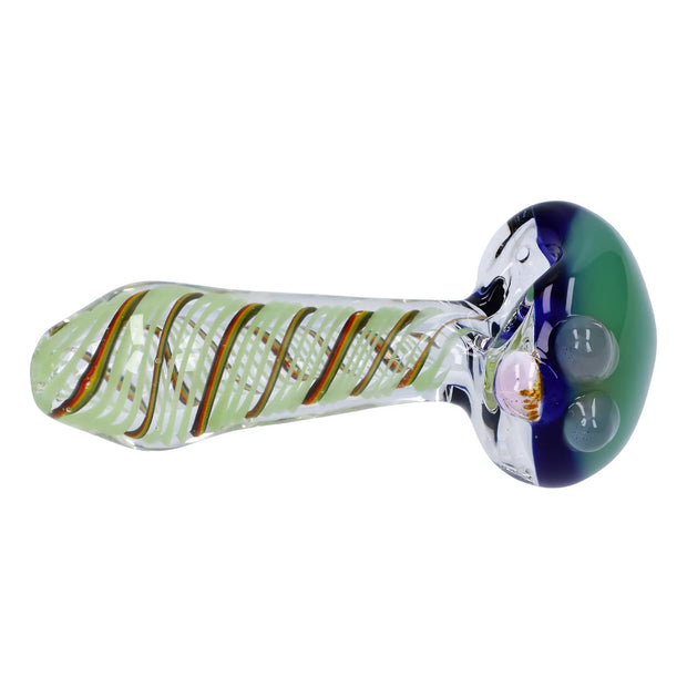 Swirling Double Blown Spoon Pipe - 45 in