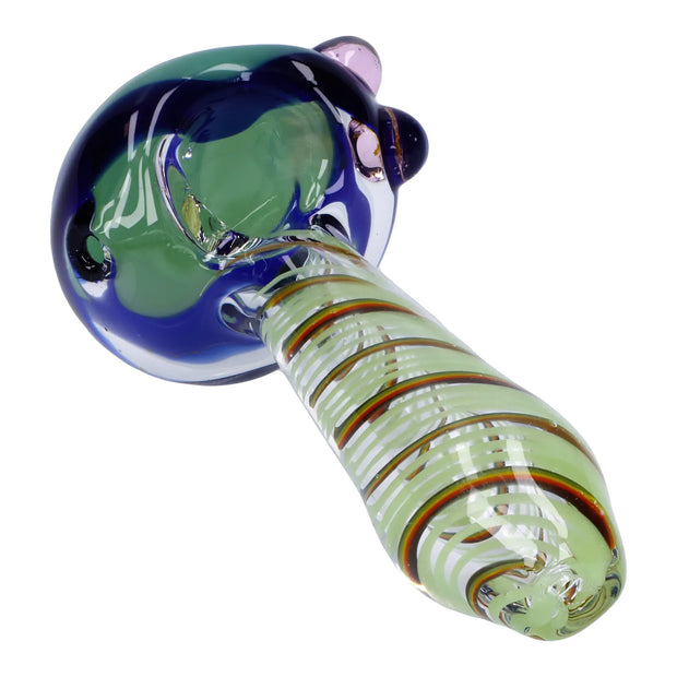 Swirling Double Blown Spoon Pipe - 45 in