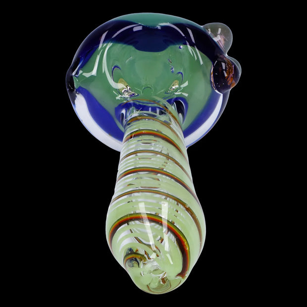 Swirling Double Blown Spoon Pipe - 45 in