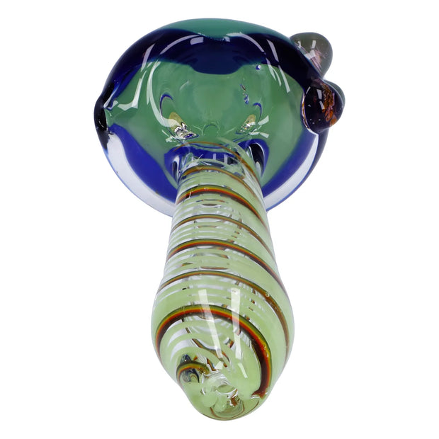Swirling Double Blown Spoon Pipe - 45 in