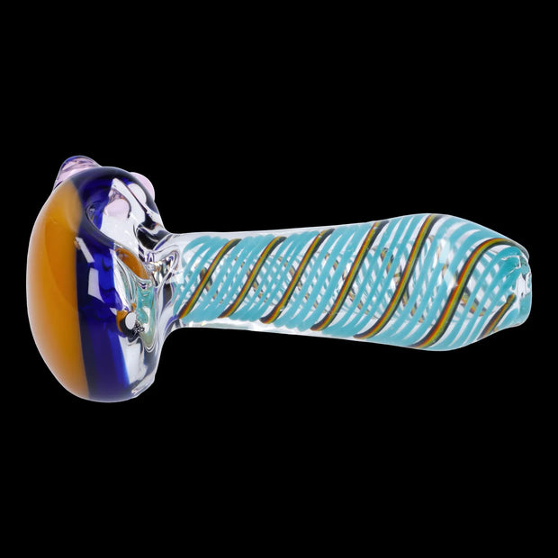 Swirling Double Blown Spoon Pipe - 45 in