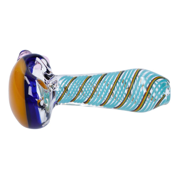 Swirling Double Blown Spoon Pipe - 45 in
