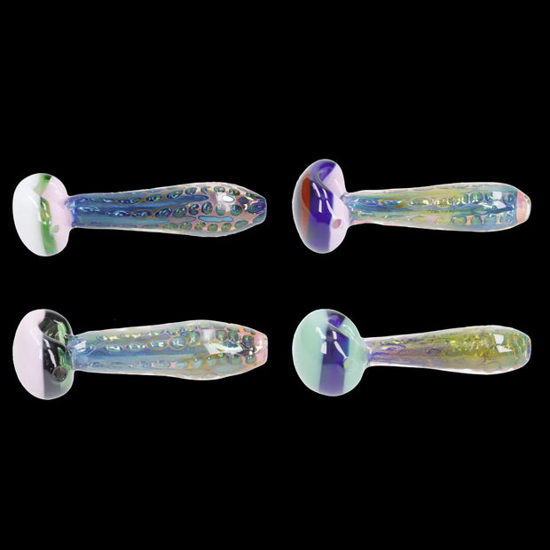 Gold Fume Double Blown Bubble Trap Pipe - 4.5 in