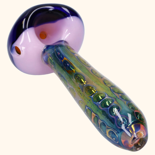 Gold Fume Double Blown Bubble Trap Pipe - 4.5 in