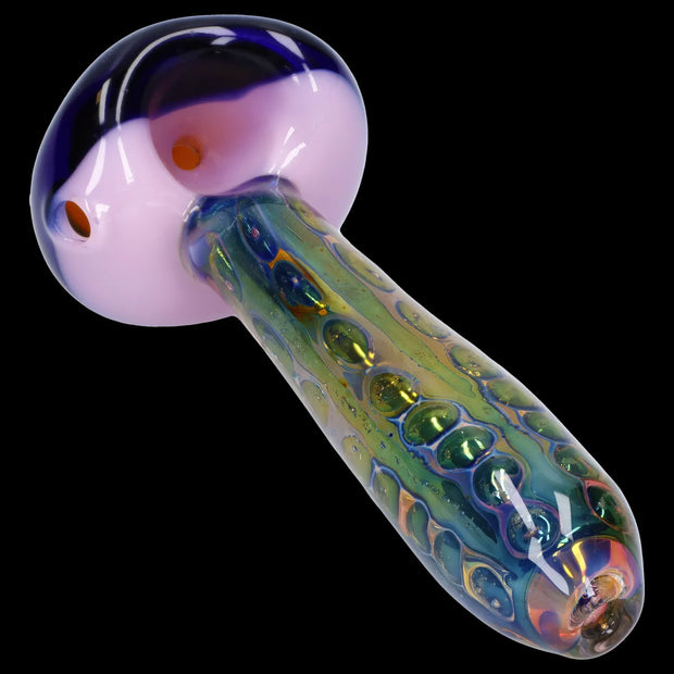 Gold Fume Double Blown Bubble Trap Pipe - 4.5 in
